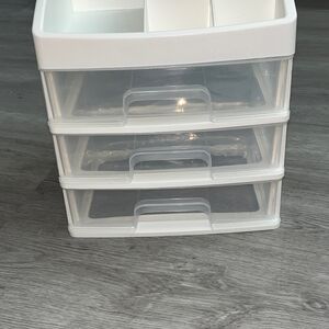 White 3-Drawer Plastic Organizer